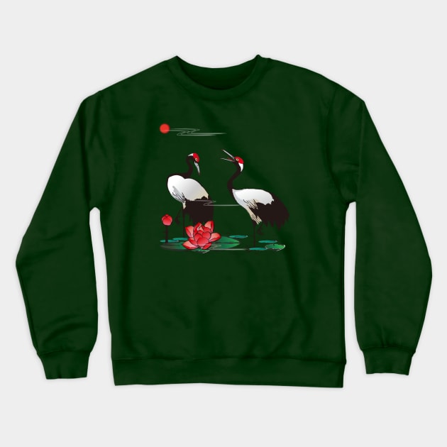 Awesome Crane Crewneck Sweatshirt by Happy Art Designs